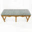 Banc rembourré en bois d'acacia massif avec siège rembourré en tissu de coton Cotswold