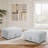 Modern Upholstered Faux Fur Square Storage Ottoman(Set Of 2)-30476200