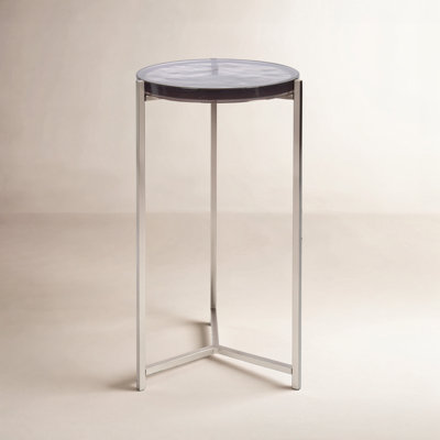 Aguilar Modern Round Glass Side Table
