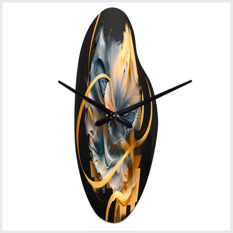 Papillon abstrait Maimone - horloge murale asymétrique abstraite, Médium
