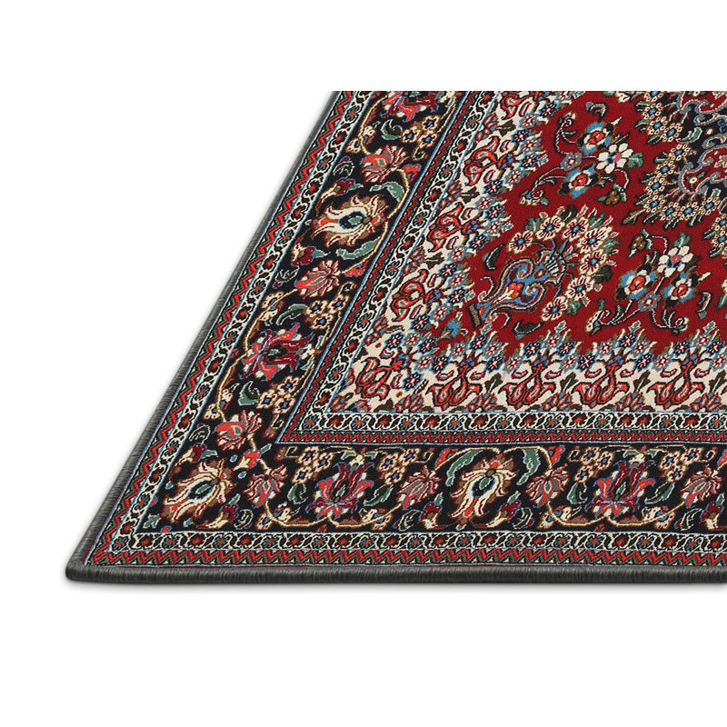 Tapis traditionnel brun / rouge Dareios, Rectangle 8 pi x 10 pi