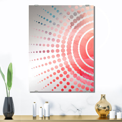 Miroir mural abstrait rose fumé II - MIR135510