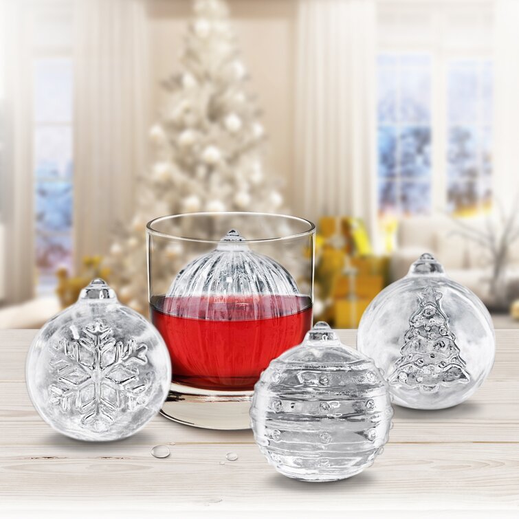 Tovolo Christmas Ornament Ice Molds, Set Of 4, For Making Festive,  Slow-Melting Drink Ice