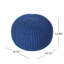 Pouf tricoté en bleu marine - ou au sol, capacité de poids de 200 lb, coussin décoratif en coton
