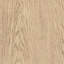 Lit à oreilles Eastern King avec finition en chêne beige, style bord de mer, plateforme, tête de lit tapissier en tissu, lit en peuplier massif et contreplaqué