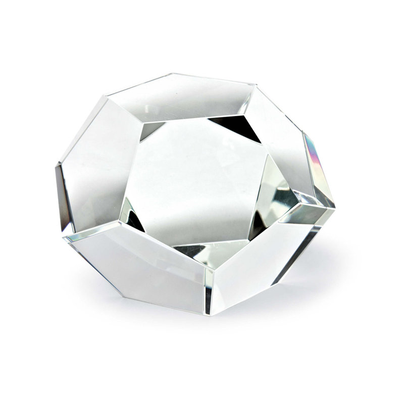 Dodécaèdre décoratif en cristal, H 5 po x l 5 po x P 5 po
