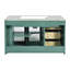 Meuble-lavabo mural 36 po avec lavabo en céramique, armoire de rangement flottante avec 3 tiroirs et armoire en bois massif