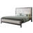Solid Wood Platform Bed with Linen & Nailhead Trim-1018676958-1018676955