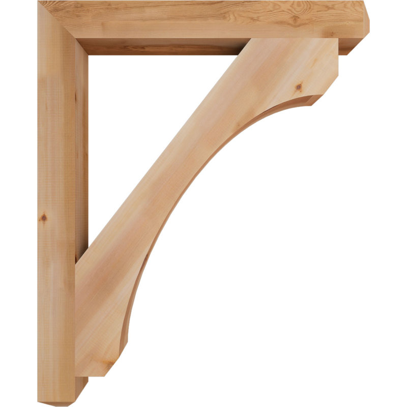H Support en bois / corbeau, Western Red Cedar (Smooth), H 44 po x l 3,5 po x P 36 po