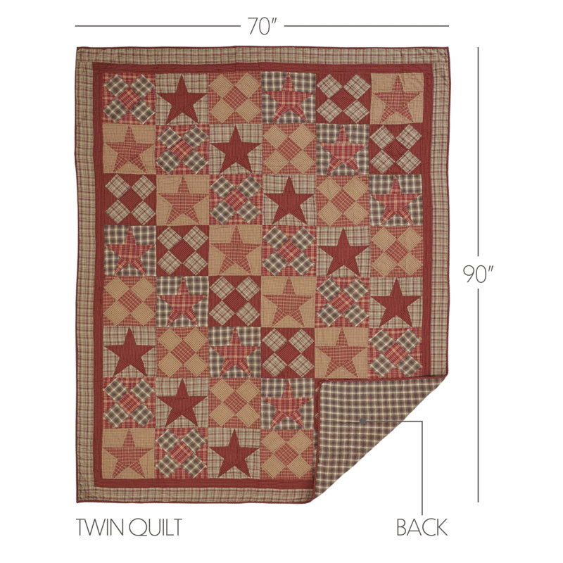 Dawson Star Patchwork Quilt, Twin Quilt