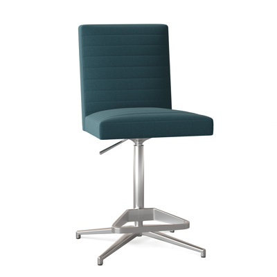 Uma Upholstered Adjustable Height Counter Stool with Metal Frame
