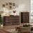 Hallah 2 Pieces Bedroom Set,7 Drawer Dresser and 5 Dresser Chest with Storage Cabinet-1291094193