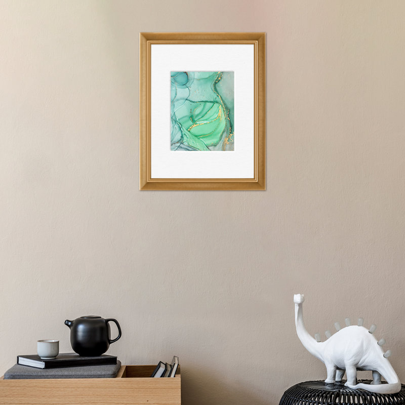 Wood Picture Frame with Mat, Gold, 16" x 20"