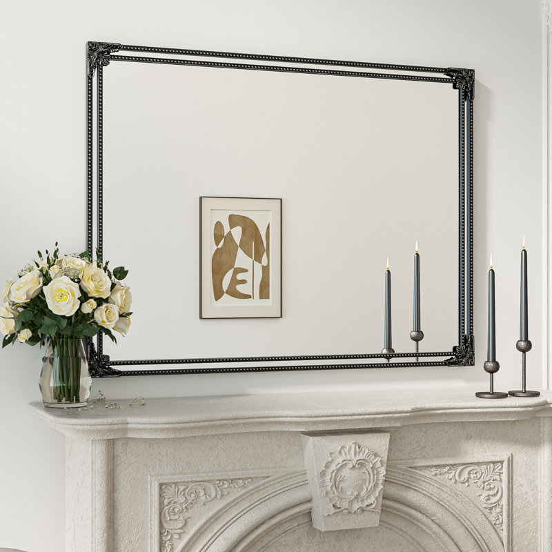 Miroir décoratif mural Berrilee, Noir antique, 48 po x 36 po