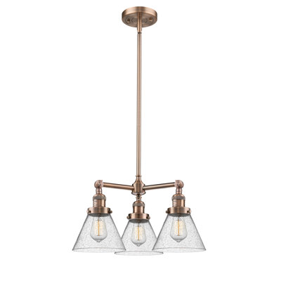 Lustre géométrique à 3 lumières