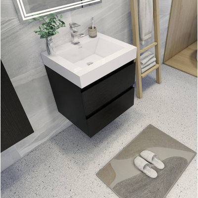Boubacar Single Bathroom Vanity with Acrylic Top