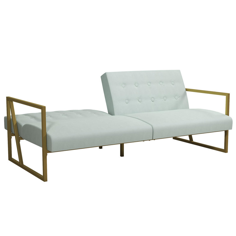 3 Seater Velvet Sleeper, Teal