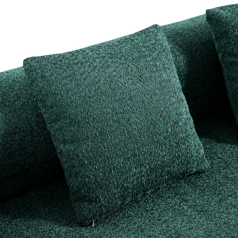 Canapé modulaire incurvé moderne en forme de L, mousse haute densité, prêt pour le salon