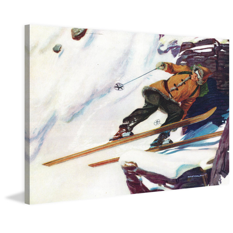 Avalanche Rider - Wrapped Canvas Print, 101cm H x 152cm W x 3.81cm D
