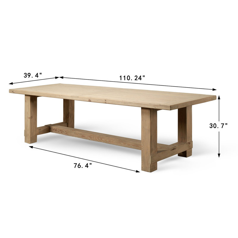 Amalfi Pine Solid Wood Dining Table