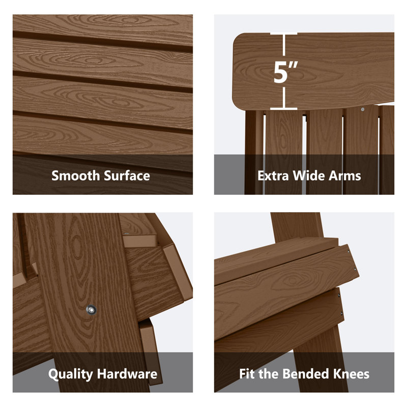 Outdoor Adirondack Chair, Brown