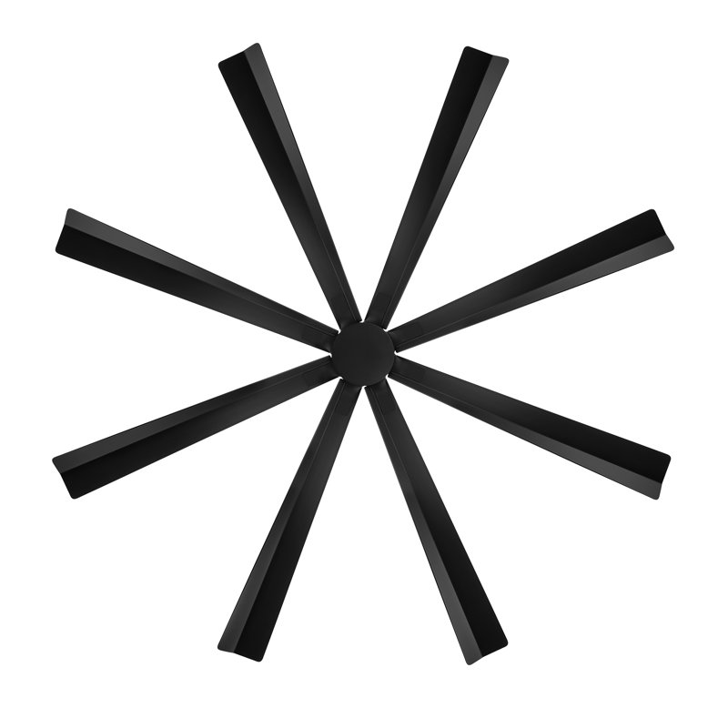 Size Matters 8-Blade Smart Ceiling Fan With Remote Control Included, Works With Alexa and iOS / Android App, 84", Matte Black