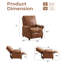Fauteuil inclinable par pression avec massage et chaleur, cuir respirant-1289015525