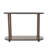 Chirillo Wood Oval Spindle 1 Shelf Brown Console Table with Beaded Edges