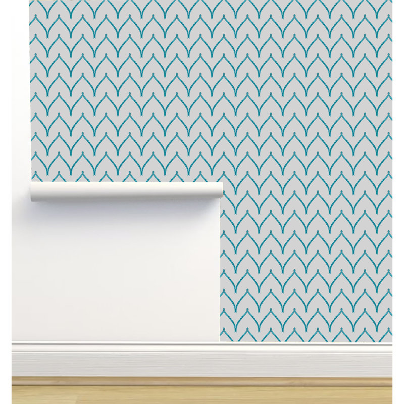 Rouleau de papier peint auto-adhésif texture L 6 pi x l 24 po Monor Designs, Bleu