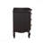 Antique Black 3-Drawer Nightstand