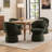 Modern Upholstered Dining Chairs, Boucle Fabric Swivel Barrel Chairs, Wingback Side Chairs, Vanity Chairs-1518962882