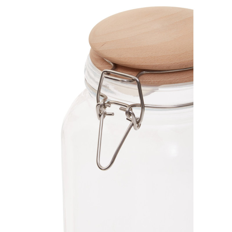 Glass Jar, Clear/Brown, 27cm H x 11cm W x 11cm D