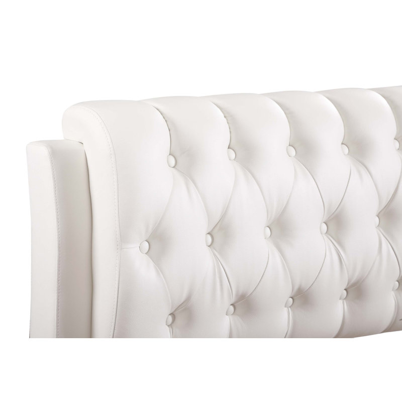 Lit tapissier Champetre, Double, Blanc