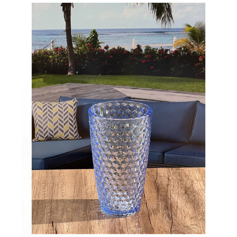 Ensemble de 4 verres à boire en diamant (19 oz), verres à boire en plastique, verres à cocktail sans BPA, ensemble de verres, verres à eau