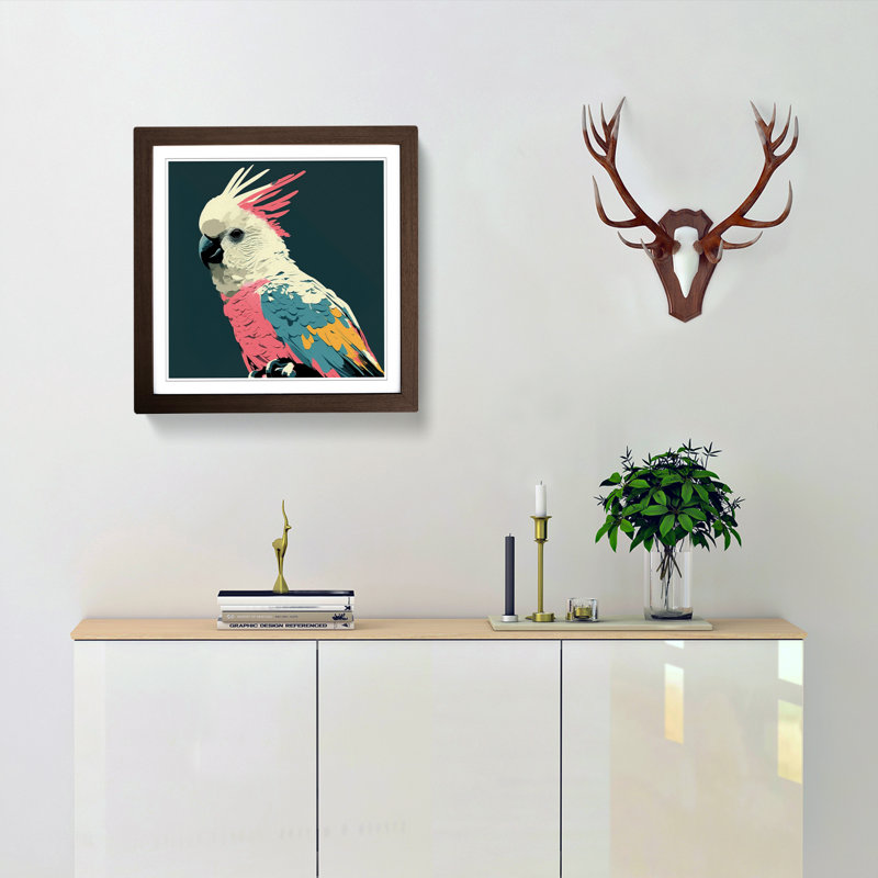 Cockatoo Pop Art - Framed Print, Walnut