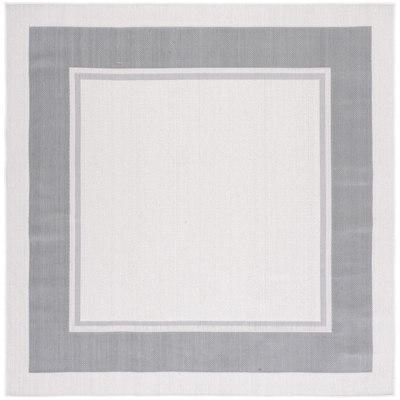 Martha Stewart Indoor Outdoor Performance Machine Washable Indoor/Outdoor Area Rug, Square 6'7"