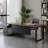 Tan+Black Rectangular Solid Wood+Iron desks-108304538-108304541