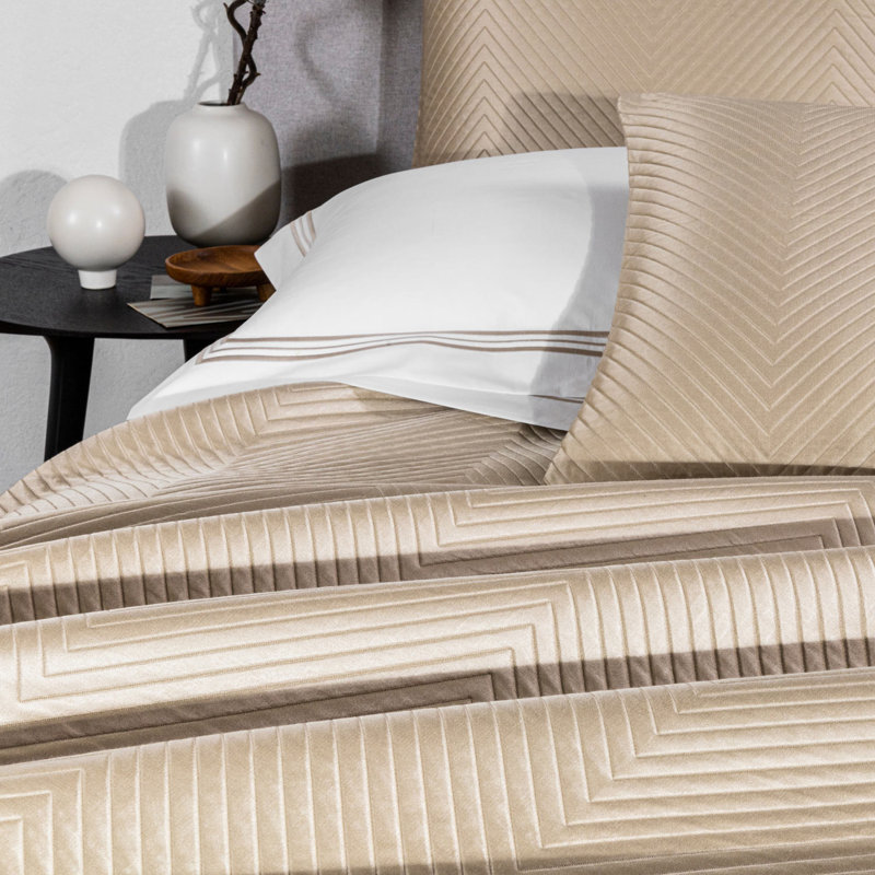 Luxury Herringbone Euro Pillow Cover, Savage Beige