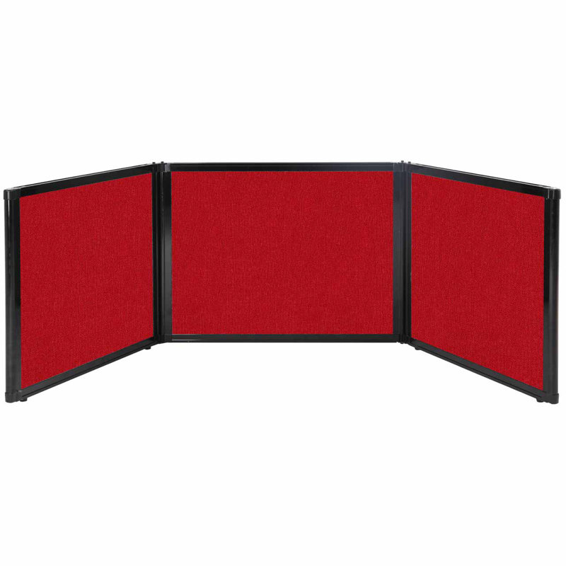 Versare Tabletop Booth Display, Red, 24" x 78"