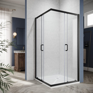 34" W x 34" D x 72" H Framed Square Door Opening Shower Enclosure