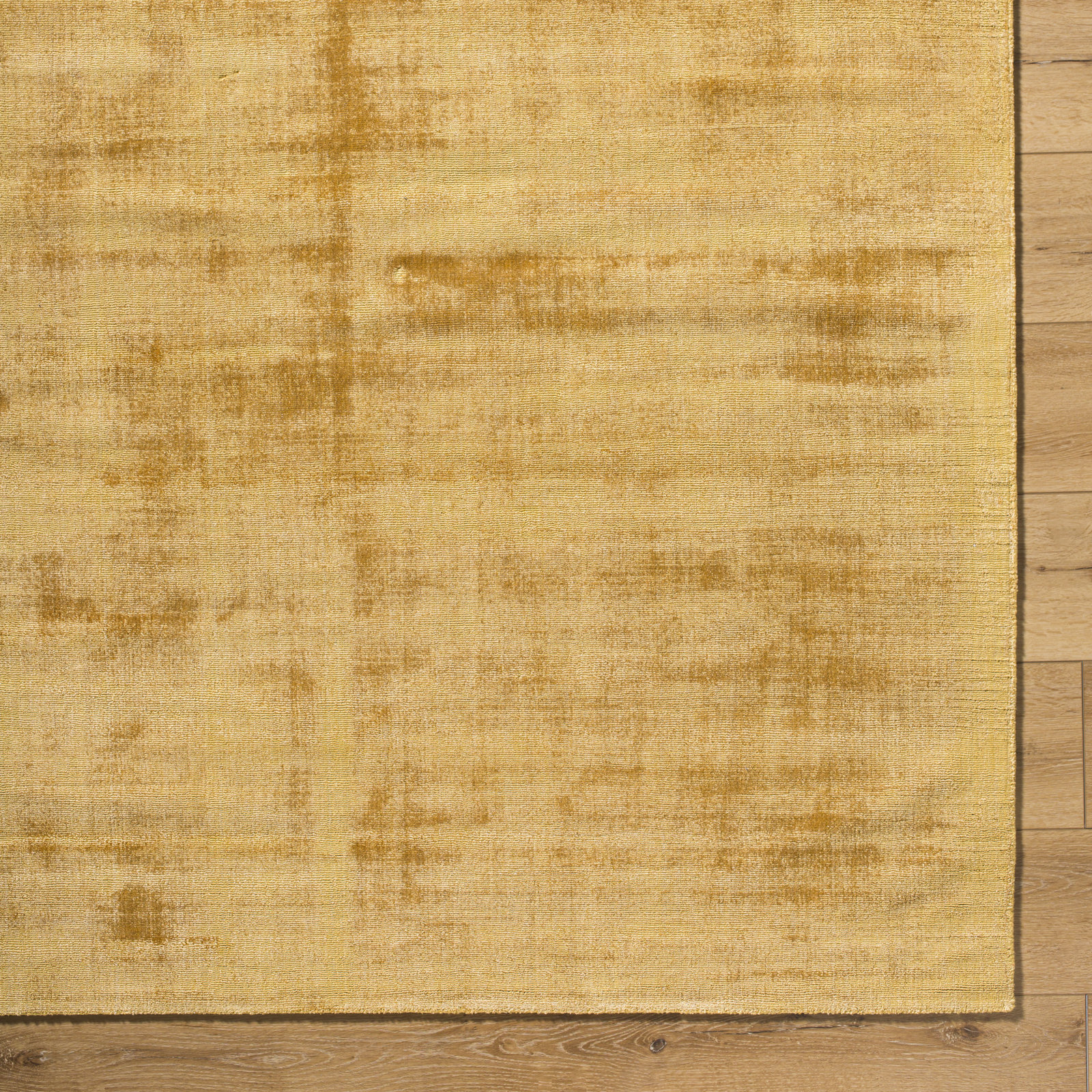 Fennel Hand Loomed Viscose Yellow Rug, Rectangle 8' x 10'