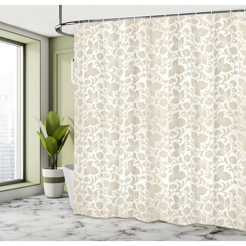 Ensemble de rideau de douche + crochets, H 69 po x l 105 po