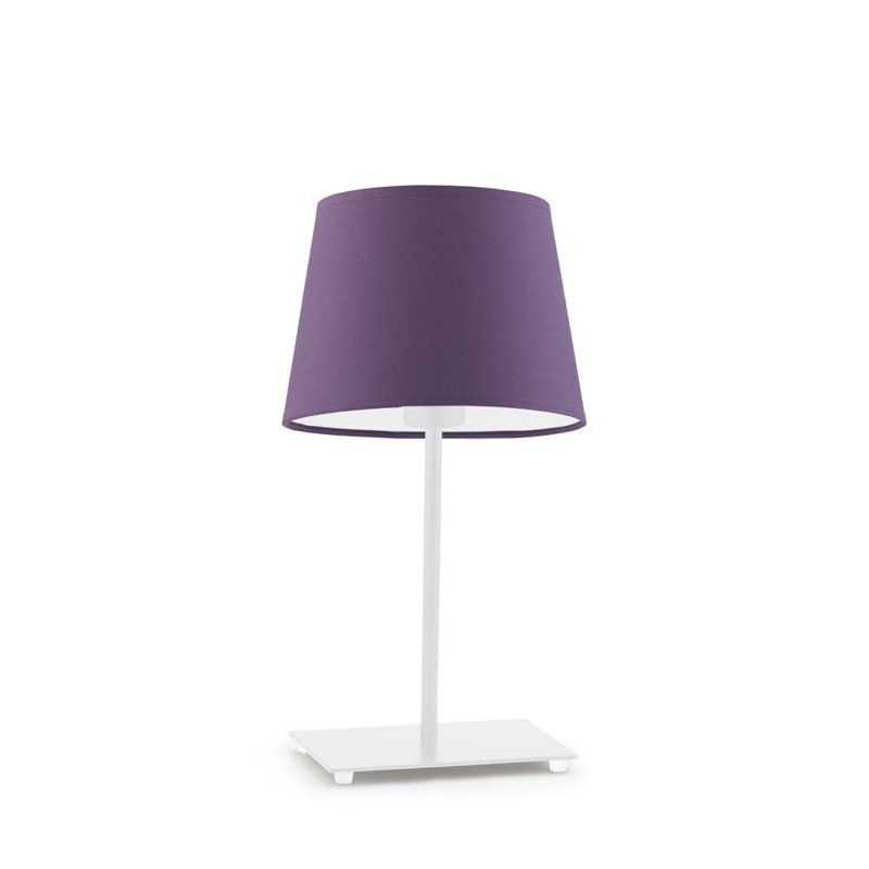 Asaun Metal Table Lamp, White, Violet