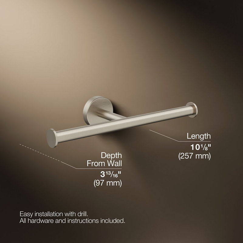 Double Toilet Tissue Holder, Brushed Nickel