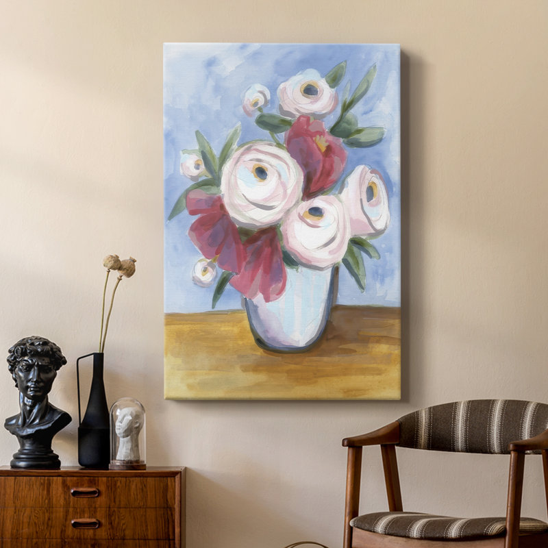 Thé rose Posey II - galerie sur mesure Cavas, H 18 po x l 12 po