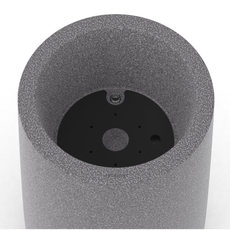 Pot à fleurs en plastique Kisha, Granit