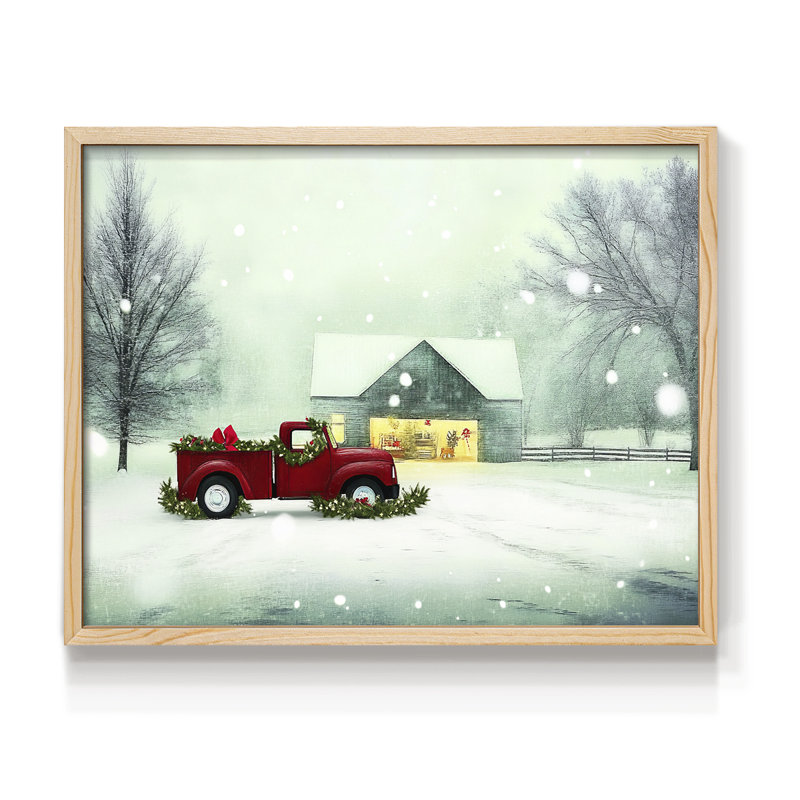 Art de Noël - XXXI - Reproduction encadrée - Restickable, H 8 po x l 10 po, Naturel