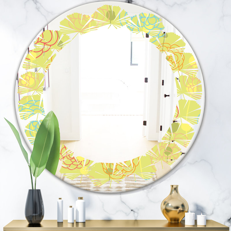 Miroir mural sans cadre Leaves, 31,5 po x 31,5 po