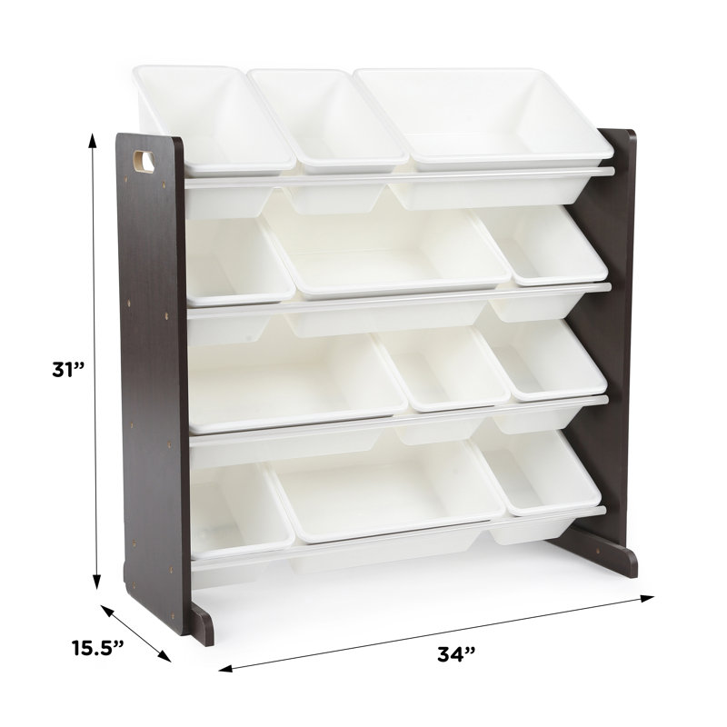 Kid's Toy Organiser, Espresso/White
