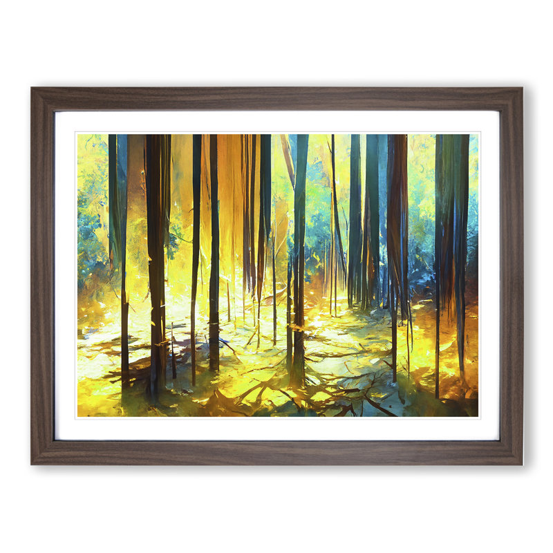 Golden Abstract Forest Vol.2 - Single Picture Frame Print